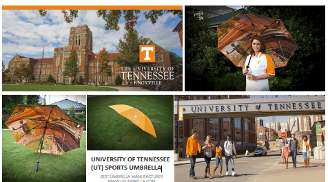 UNIVERSITY OF TENNESSEE (UT) SPORTS UMBRELLA