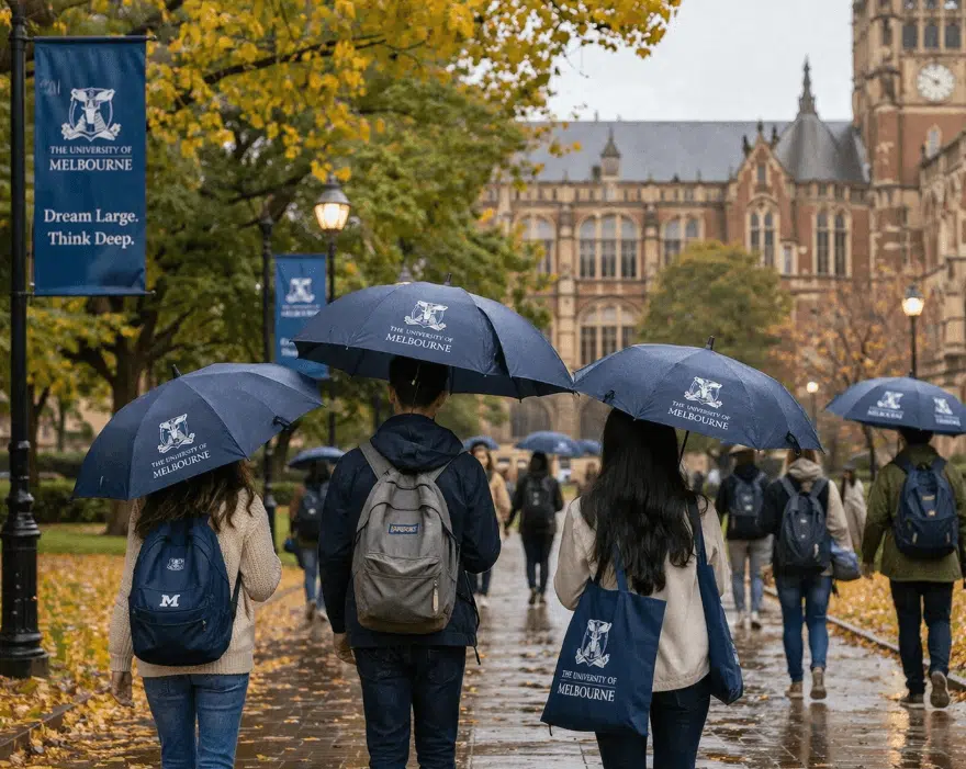 individuell gestalteter Universitäts-Regenschirm