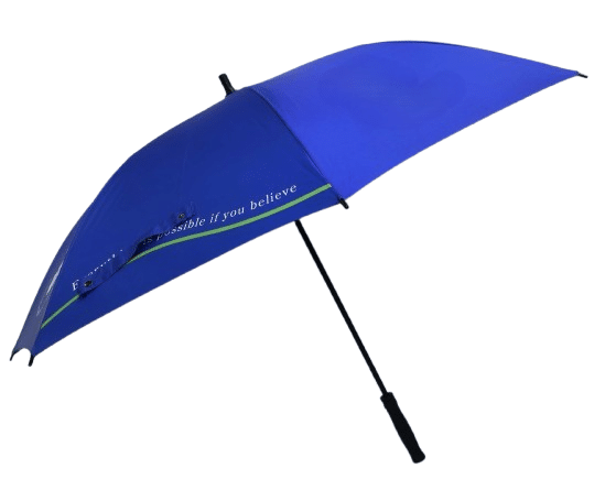 promotional blue golf umbrella with logo