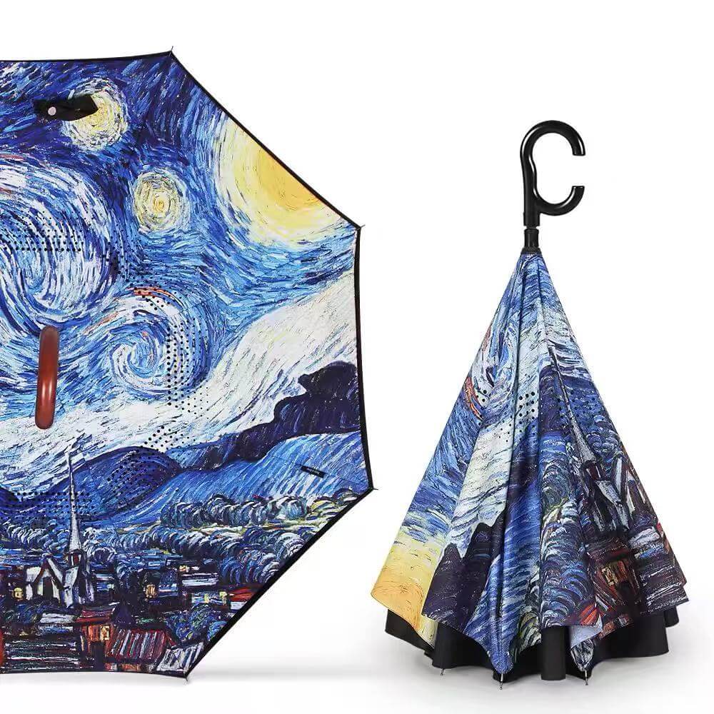 Custom Printed Van Gogh’s Starry Night umbrella
