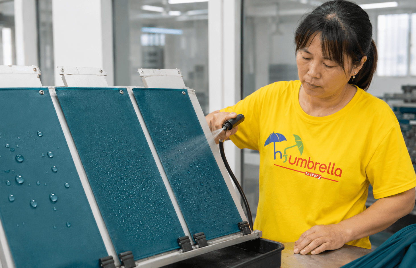 waterproof test in factory