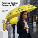 Custom logo duck head umbrella mockup for corporate gifts